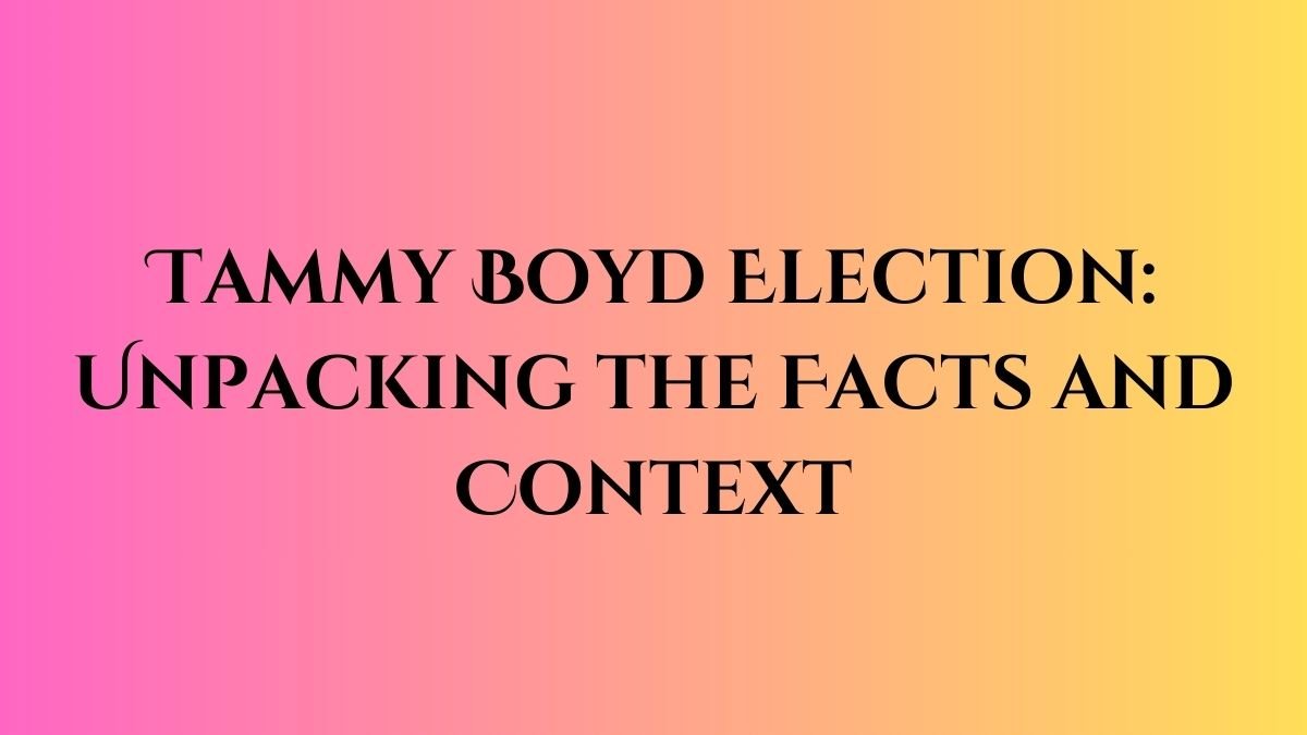 tammy boyd election